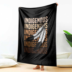 Indigenous Pride Throw Blanket Native American Heritage Feathers Dreamcatcher TS11 Print Your Wear