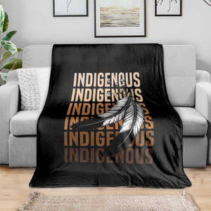 Indigenous Pride Throw Blanket Native American Heritage Feathers Dreamcatcher TS11 Print Your Wear