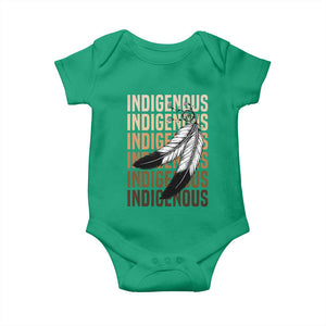 Indigenous Pride Baby Onesie Native American Heritage Feathers Dreamcatcher TS11 Irish Green Print Your Wear