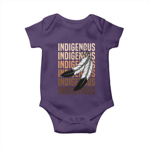 Indigenous Pride Baby Onesie Native American Heritage Feathers Dreamcatcher TS11 Purple Print Your Wear