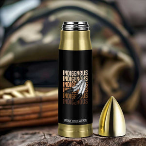 Indigenous Pride Bullet Tumbler Native American Heritage Feathers Dreamcatcher TS11 Print Your Wear
