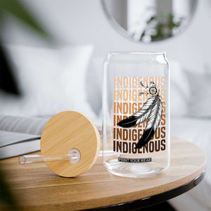 Indigenous Pride Glass Can Native American Heritage Feathers Dreamcatcher TS11 Print Your Wear
