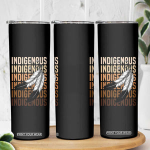 Indigenous Pride Skinny Tumbler Native American Heritage Feathers Dreamcatcher TS11 Print Your Wear