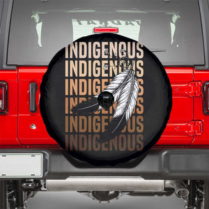 Indigenous Pride Spare Tire Cover Native American Heritage Feathers Dreamcatcher TS11 Black Print Your Wear