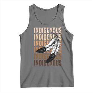 Indigenous Pride Tank Top Native American Heritage Feathers Dreamcatcher TS11 Black Heather Print Your Wear
