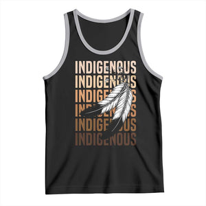 Indigenous Pride Tank Top Native American Heritage Feathers Dreamcatcher TS11 Black Athletic Heather Print Your Wear