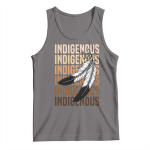 Indigenous Pride Tank Top Native American Heritage Feathers Dreamcatcher TS11 Deep Heather Print Your Wear
