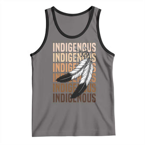 Indigenous Pride Tank Top Native American Heritage Feathers Dreamcatcher TS11 Deep Heather Black Print Your Wear