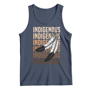Indigenous Pride Tank Top Native American Heritage Feathers Dreamcatcher TS11 Navy Print Your Wear