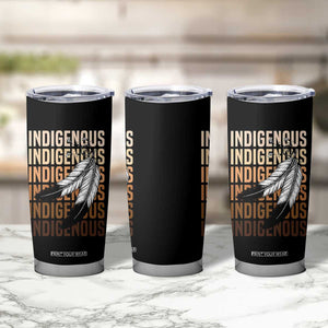 Indigenous Pride Tumbler Cup Native American Heritage Feathers Dreamcatcher TS11 Print Your Wear