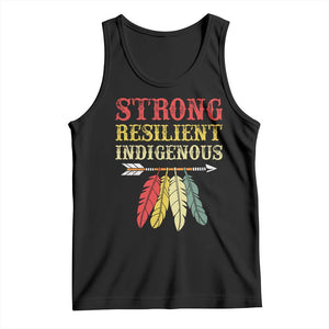 Native American Strong Resilient Indigenous Tank Top Retro Vintage Feathers TS11 Black Print Your Wear