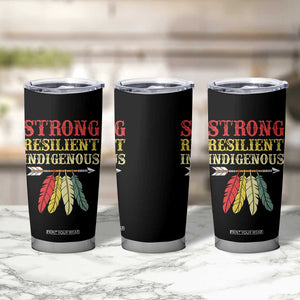 Native American Strong Resilient Indigenous Tumbler Cup Retro Vintage Feathers TS11 Print Your Wear