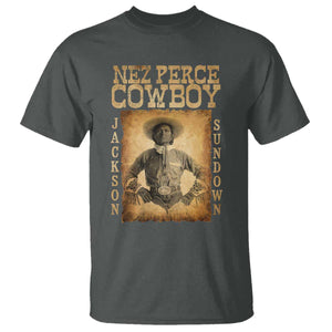 Nez Perce Cowboy Jackson Sundown T Shirt Native American Cowboy Western Country TS11 Dark Heather Print Your Wear