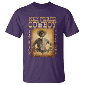 Nez Perce Cowboy Jackson Sundown T Shirt Native American Cowboy Western Country TS11 Purple Print Your Wear