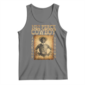 Nez Perce Cowboy Jackson Sundown Tank Top Native American Cowboy Western Country TS11 Black Heather Print Your Wear