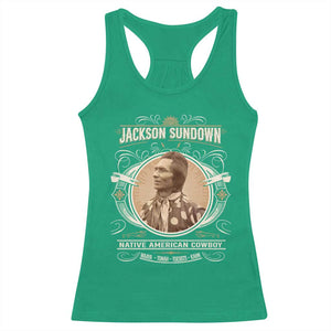 Jackson Sundown Racerback Tank Top Native American Cowboy Western Country TS11 Irish Green Print Your Wear