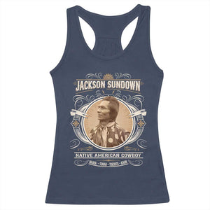 Jackson Sundown Racerback Tank Top Native American Cowboy Western Country TS11 Navy Print Your Wear