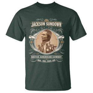 Jackson Sundown T Shirt Native American Cowboy Western Country TS11 Dark Forest Green Print Your Wear