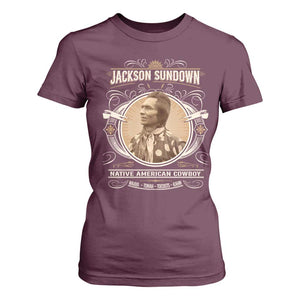Jackson Sundown T Shirt For Women Native American Cowboy Western Country TS11 Maroon Print Your Wear