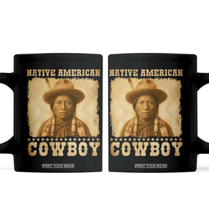 Native American Cowboy Coffee Mug Vintage Western Country Portrait TS11 Black Print Your Wear