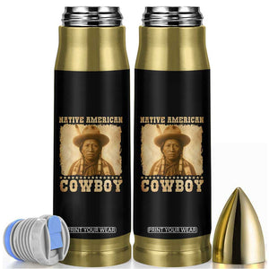 Native American Cowboy Bullet Tumbler Vintage Western Country Portrait TS11 Black Print Your Wear
