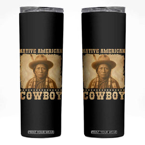 Native American Cowboy Skinny Tumbler Vintage Western Country Portrait TS11 Black Print Your Wear