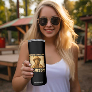 Native American Cowboy Skinny Tumbler Vintage Western Country Portrait TS11 Print Your Wear
