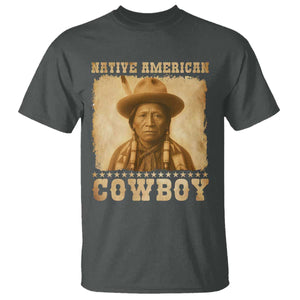 Native American Cowboy T Shirt Vintage Western Country Portrait TS11 Dark Heather Print Your Wear