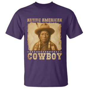 Native American Cowboy T Shirt Vintage Western Country Portrait TS11 Purple Print Your Wear
