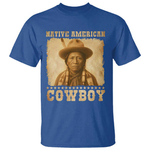 Native American Cowboy T Shirt Vintage Western Country Portrait TS11 Royal Blue Print Your Wear