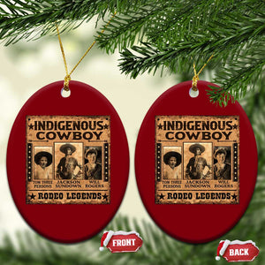 Native American Cowboy Rodeo Legends Ceramic Ornament Vintage Western Country Cowboy