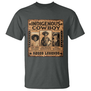 Native American Cowboy Rodeo Legends T Shirt Vintage Western Country Cowboy TS11 Dark Heather Print Your Wear