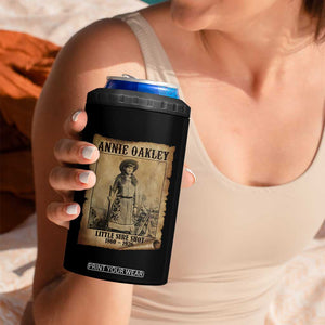 Annie Oakley 4 in 1 Can Cooler Tumbler Little Sure Shot The Legendary Cowgirl TS11 Print Your Wear