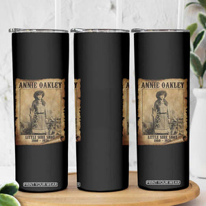 Annie Oakley Skinny Tumbler Little Sure Shot The Legendary Cowgirl TS11 Print Your Wear