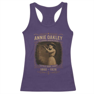 Annie Oakley Racerback Tank Top Little Sure Shot The Legendary American Cowgirl TS11 Purple Print Your Wear