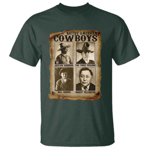 Native American Cowboy Legends T Shirt Vintage Western Rodeo TS11 Dark Forest Green Print Your Wear