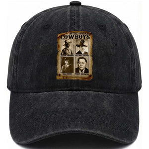Native American Cowboy Legends Washed Cotton Baseball Cap Vintage Western Rodeo