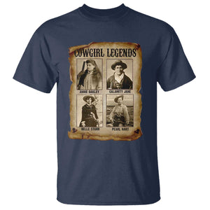 Cowgirl Legends T Shirt Vintage Legendary American Old West TS11 Navy Print Your Wear
