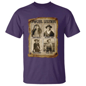 Cowgirl Legends T Shirt Vintage Legendary American Old West TS11 Purple Print Your Wear