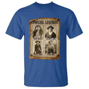 Cowgirl Legends T Shirt Vintage Legendary American Old West TS11 Royal Blue Print Your Wear