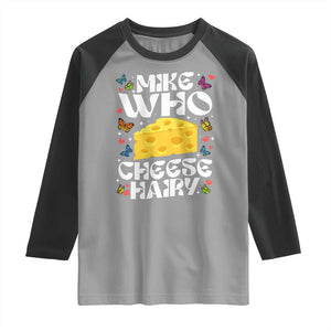 Funny Mike Who Cheese Hairy Raglan Shirt Inappropriate Adult Humor TS11 Sport Gray Black Print Your Wear
