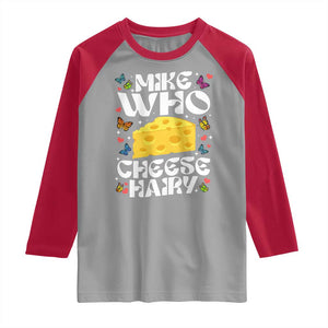 Funny Mike Who Cheese Hairy Raglan Shirt Inappropriate Adult Humor TS11 Sport Gray Red Print Your Wear