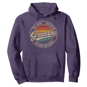 Grandpa The Man The Myth The Bad Influence Hoodie Retro Forest Father's Day