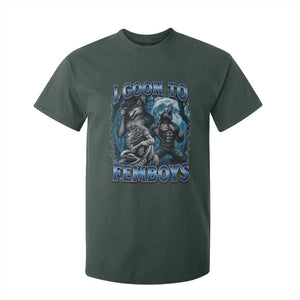 I Goon to Femboys Funny Edging Alpha Wolf T Shirt For Kid Stupid Brainrot Meme
