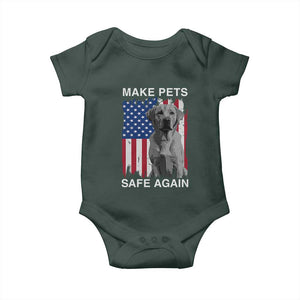 Trump Supporter Baby Onesie Make Pets Safe Again Dog Vintage American Flag TS11 Print Your Wear