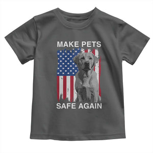 Trump Supporter Baby Shirt Make Pets Safe Again Dog Vintage American Flag TS11 Dark Heather Print Your Wear