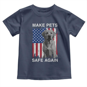 Trump Supporter Baby Shirt Make Pets Safe Again Dog Vintage American Flag TS11 Navy Print Your Wear