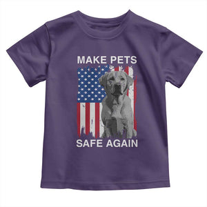 Trump Supporter Baby Shirt Make Pets Safe Again Dog Vintage American Flag TS11 Purple Print Your Wear