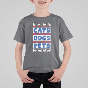 Funny Trump Supporter 2024 T Shirt For Kid They're Eating The Cats They're Eating The Dogs They're Eating The Pets TS11 Charcoal Print Your Wear