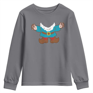 Funny Halloween Youth Sweatshirt Garden Gnome Body Costume Beard TS11 Charcoal Print Your Wear